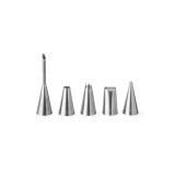 Set 5 varfuri pentru decorare patiserie, Hendi, inox