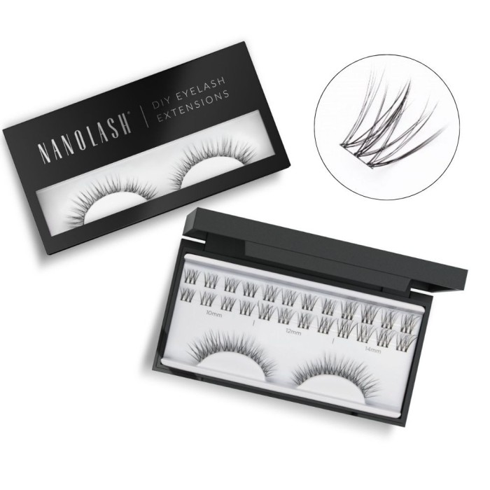 Gene false &icirc;n cluster pentru aplicare DIY acasă Nanolash, INNOCENT 36 buc