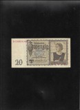 Rar! Germania 20 mark marci reichsmark 1939 seria09854560