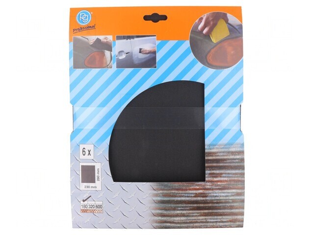 Șervețel Șmirghel Granularitate 180 230x280mm 6buc
