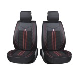 Cumpara ieftin Set Huse Scaune Auto 1+1 Universale LUX Piele ecologica Textil Negru Rosu