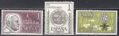 Spania 1962 - 3 Serii, MNH foto