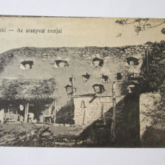 Carte poștala Simeria/Hunedoara-Ruinele cetății Arany,necirculată cca.1917