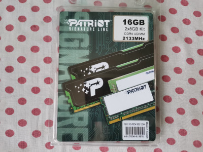 Memorie RAM Patriot Signature 16GB DDR4 2133MHz CL15 1.2V. foto