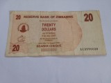 20 dollars 2007 zimbabwe