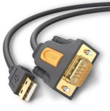 CABLU USB Ugreen adaptor, &quot;CR104&quot; USB 2.0 (T) la Serial (9-pin)(RS232)(T), 1m, negru