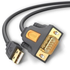 CABLU USB Ugreen adaptor, "CR104" USB 2.0 (T) la Serial (9-pin)(RS232)(T), 1m, negru