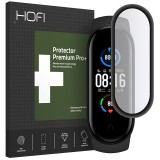 Folie Protectie Ecran HOFI pentru Xiaomi Mi Band 5, Sticla securizata, Full Face, Full Glue, Hybrid 0.2mm, 7H, Neagra