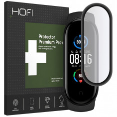 Folie Protectie Ecran HOFI pentru Xiaomi Mi Band 5, Sticla securizata, Full Face, Full Glue, Hybrid 0.2mm, 7H, Neagra foto