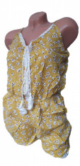 Salopeta scurta in bretele cu model floral pentru dama cod 588 foto