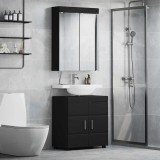 Cumpara ieftin Set de mobilier pentru baie TULUM 2 buc. Negru 60 x 34 x 63 cm
