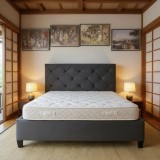 Pat Hypnotic 160x200 cm Tapitat Catifea Gri Somiera Inclusa (cod ML 1705-04)