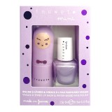 Cumpara ieftin Set copii Balsam de buze cu parfum de bezea &amp; oja cu parfum de coacaze, Inuwet