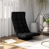 VidaXL Scaun de podea pivotant, negru, material textil