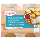 Meniu cu piure de cartofi, rosii si peste cod, 2 x 200g, BabyBio