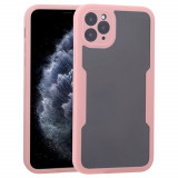 Husa iPhone 11 Pro Max 360 grade silicon TPU transparenta Roz