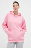 Cumpara ieftin Adidas bluza femei, culoarea roz, cu glugă, neted