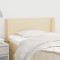 vidaXL Tăblie de pat cu aripioare crem 93x16x78/88 cm textil