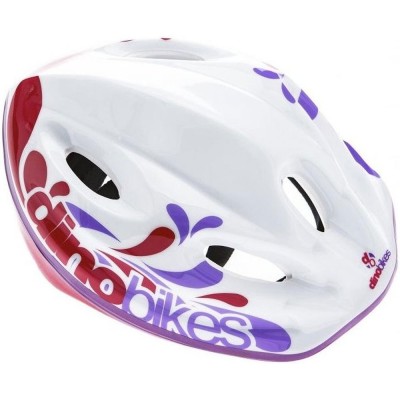 Casca de protectie Dino Bikes alb si roz foto