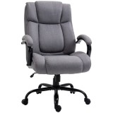 Vinsetto Scaun de birou ergonomic din material tip in, 220 kg, rotativ, reglabil pe &icirc;nălțime, gri deschis | Aosom Romania