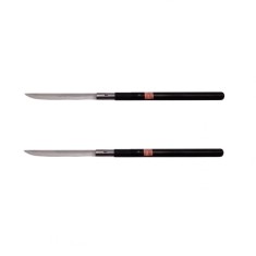 Pachet doua Sabii de vanatoare Shaolin Master, model baston, 55 cm, negru, teaca inclusa