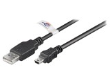 Cablu USB 2.0 A la Mini B 1.8m Negru