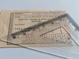 BILET TAXA PIATA 6 LEI CONSILIUL POPULAR MUN BUC, Lemn, Oval