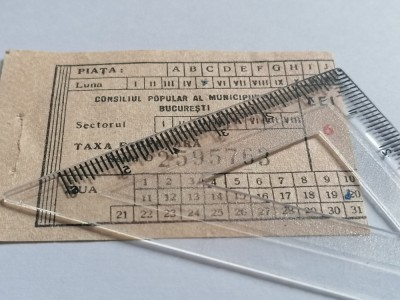 BILET TAXA PIATA 6 LEI CONSILIUL POPULAR MUN BUC foto
