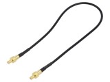 Cablu 50&Omega; 0,3m SMB tată PTFE ecranat negru