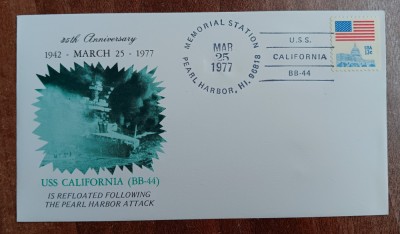 D11 - 1977 - tematica marina - USS California - BB 44 - America foto