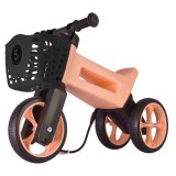 Bicicleta fara pedale cu cosulet pentru ghidon, 2 in 1, 18+ luni, pneuri si manere de cauciuc, 4 nivele de reglaj pe inaltime, Funny Wheels Rider Supe