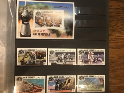 RAS AL KHAIMA, COSMOS, APOLLO 14, SERIE COMPLETA, NEDANTELATA foto