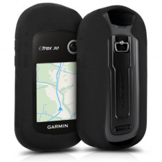 Husa de protectie pentru GPS Garmin eTrex 201x/eTrex 209x/eTrex 309x, Kwmobile, Negru, Silicon, 43608.01 foto