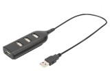 Hub USB 2.0 cu 4 Porturi Negru, Digitus