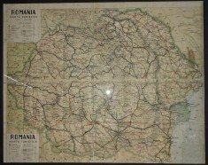 Harta Romania Mare, perioada interbelica foto
