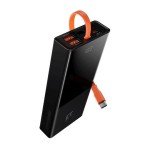 Powerbank 20000mAh Baseus Adaman Metal, PD, QC 3.0, 65W, 2xUSB + USB-C + micro USB, (negru)