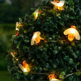 Lampa solara LED - albina - 2,3 m - 20 LED - alb cald