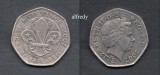 Anglia, Marea Britanie, 2007 50 Pence, Comemorativa, Scouting Movement