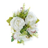 Buchet trandafiri albi 25 cm