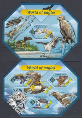 Solomon Islands - Pasari - VULTURI - BL + KB - MNH foto