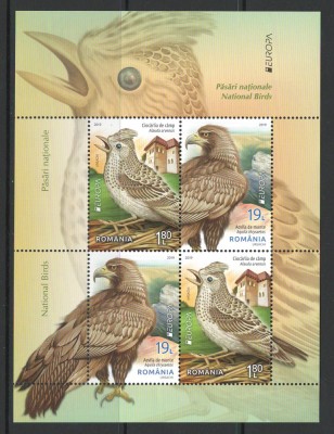 Romania 2019 - LP 2235a nestampilat - Europa 2019, pasari protejate - bl 2x I foto