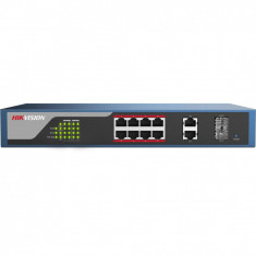 Switch poe hikvision 8 porturi cu web management ds-3e1310p-e l2 foto