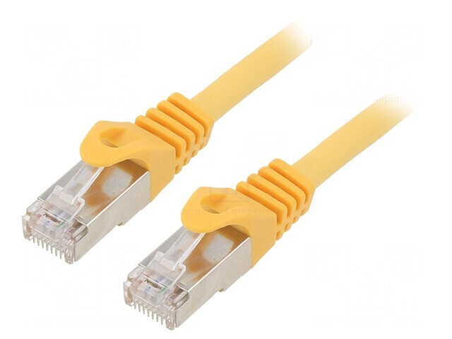 Patch Cord S/FTP Cat6a Cupru LSZH Galben 10m
