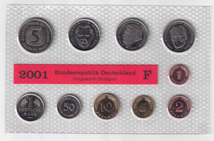 7 SETURI Marci Proof Germania 1997-2001 litere diferite