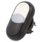 Comutator dublu 22mm alb/negru IP66 plat