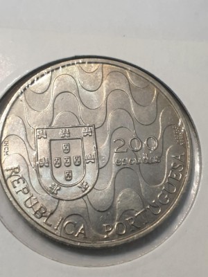 F3 Portugalia 200 escudos 1992/ EUROPEAN PRESIDENCY /UNC foto