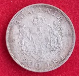(A241) MONEDA DIN ARGINT ROMANIA - 200 LEI 1942, REGELE MIHAI I