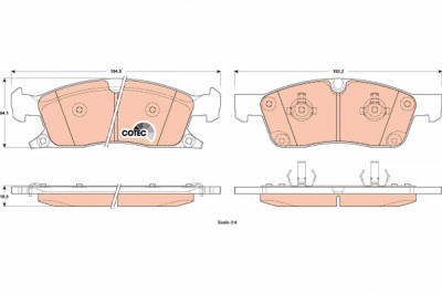TRW GDB4603 COTEC set placute frana,frana disc foto