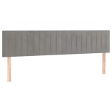 Cumpara ieftin Tablii de pat, gri deschis, 200x5x78/88 cm, catifea