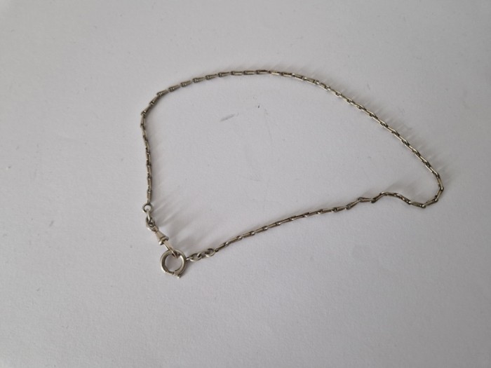 Lant din Argint pentru Ceas de Buzunar Vintage.